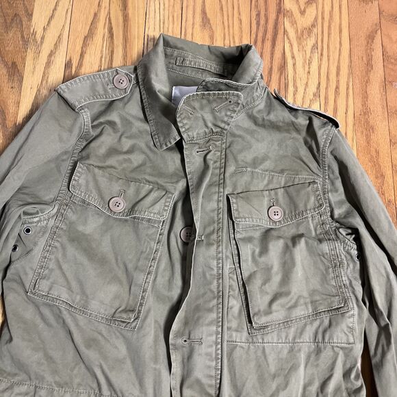 J. Crew Boyfriend Fatigue Jacket Small Womens Green Military Field Rugged - Picture 2 of 8